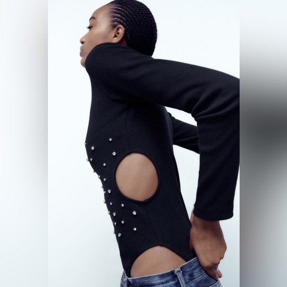 Zara Rhinestone Bodysuit - Picture 4 of 4